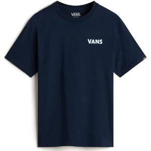 VANS - Headwaves - Shirt - Navy/Smoky Blue/Grijs - Jersey, Ronde Hals, Motiefprint, Kwartmouw