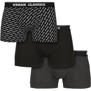 Urban Classics Boxershorts  donkergrijs / zwart / wit