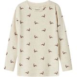 Top - Ribgebreid - Lange Mouwen - All-over Print - Slim Fit