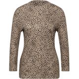 STREET ONE - Shirt - Beige - Dierenprint - Driekwart Mouw