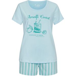 Vivance - Dreams - Shortama - Blauw/wit gestreept - 2-delig