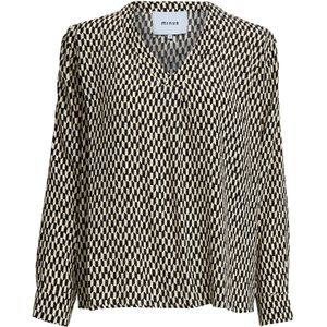 minus Blouse 'Lasina'  beige / zwart