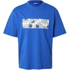 HUGO - Nurix - T-shirt - Open Blue - Met Coole Print