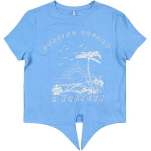 ONLY GIRLS Shirt 'KOGRITA'  royal blue/koningsblauw / wit
