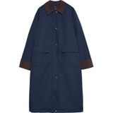 Vmsilja - Jas - Lang - Tussenjas - Gespreide Kraag - Drukknoop en Ritssluiting