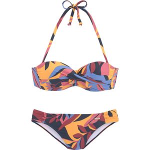 Look - Beugelbikini - Marine/Roestrood - Gewatteerde Cups