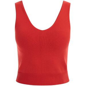 faina Gebreide top  rood