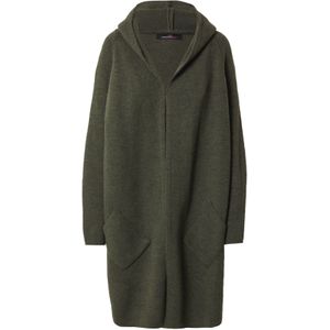 Zwillingsherz - Annabell - Gebreid Vest - Kaki - Met Capuchon