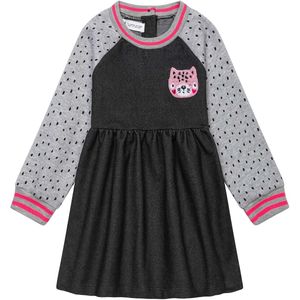 MINOTI Jurk  grijs / pink / wit