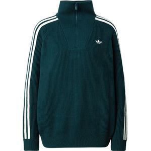 ADIDAS ORIGINALS Trui  donkergroen / wit