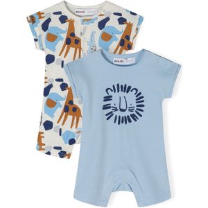 MINOTI Rompertje/body  blauw / bruin