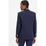 GANT - Blazers - Marine/Wit - Gestreept - Normale Pasvorm