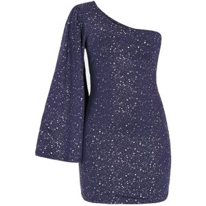 faina Cocktailjurk  marine / zilver