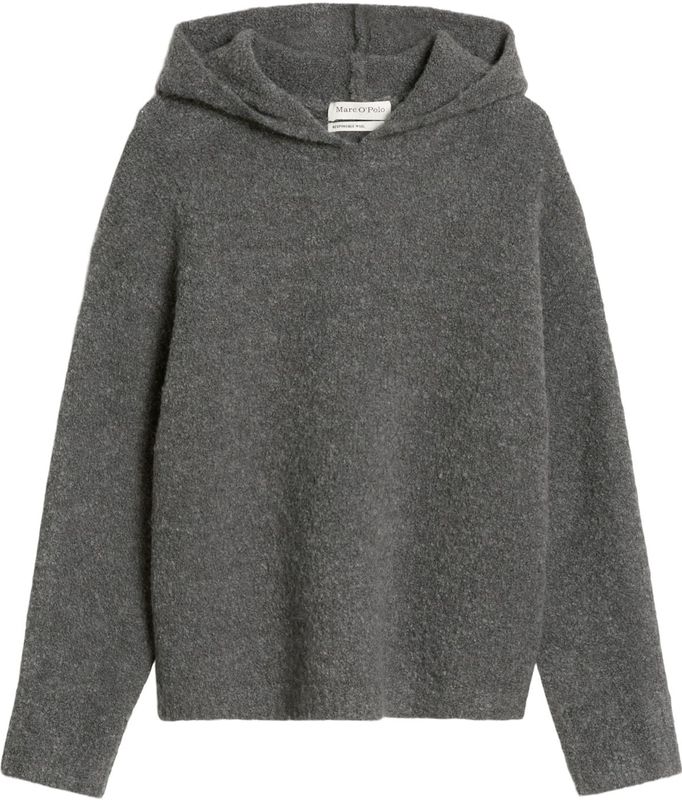 Relaxed fit hoodie van scheerwolmix