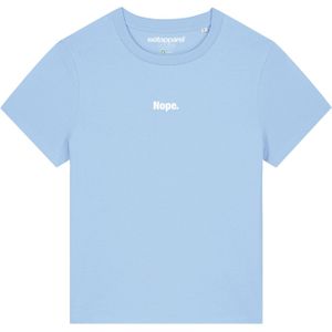 Watapparel Shirt ' Nope '  lichtblauw / wit
