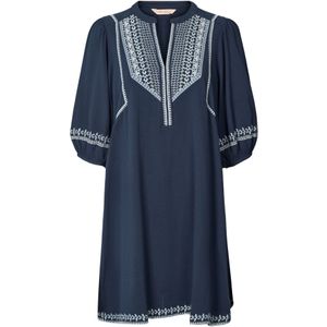 Odd Molly Jurk ' The Earth '  donkerblauw / wit