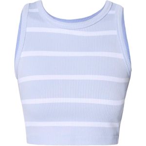 No Matter What Top  duifblauw / wit