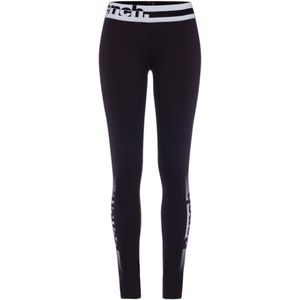 Zwart/wit - Leggings - Elastiek - Logoprint bij de boord