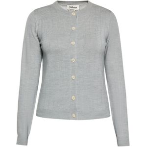 Sidona Gebreid vest  grijs gemêleerd