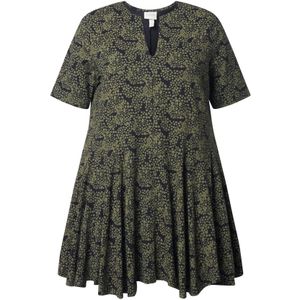 Ulla Popken Shirt  olijfgroen / zwart