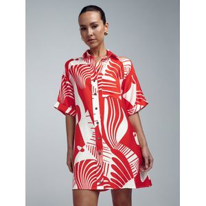 St MRLO Blousejurk 'Nessa'  rood / wit