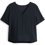 Opus - Blouse Filka - Viscosemix - Blauw - Boxy Fit