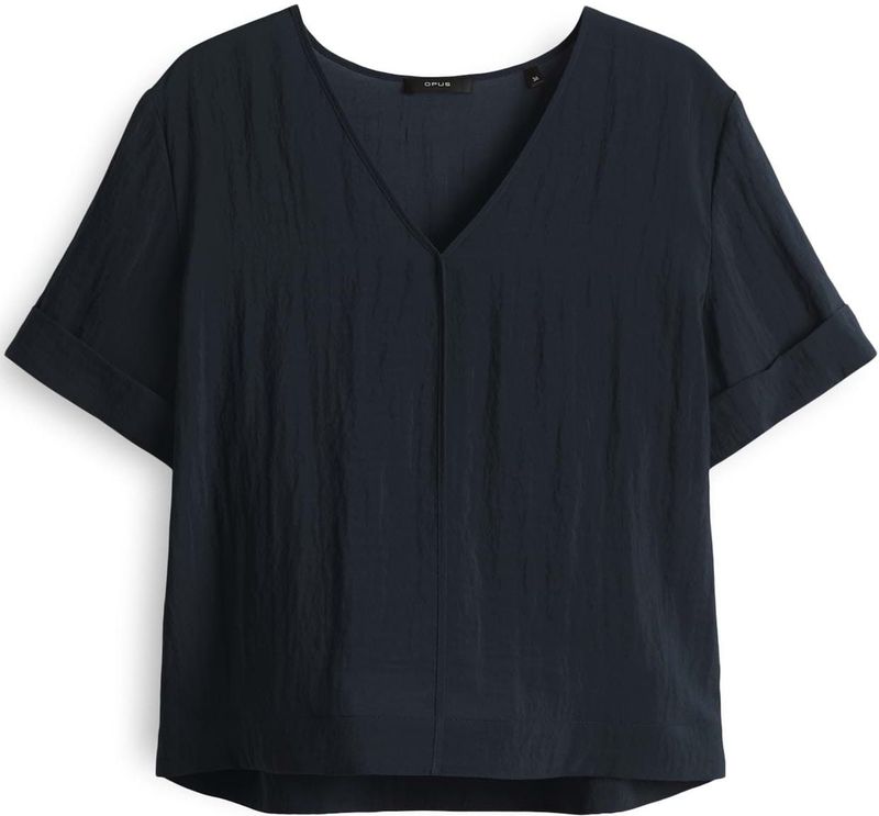 Opus - Blouse Filka - Viscosemix - Blauw - Boxy Fit