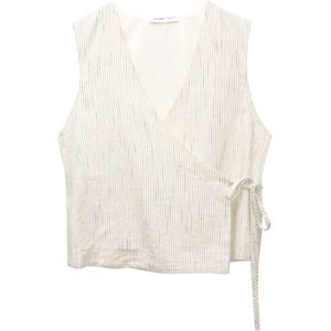 Pull&Bear Blouse  ecru / zwart