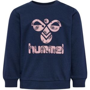 Hummel - Sweatshirt - Marine - Ronde Hals - Lange Mouw