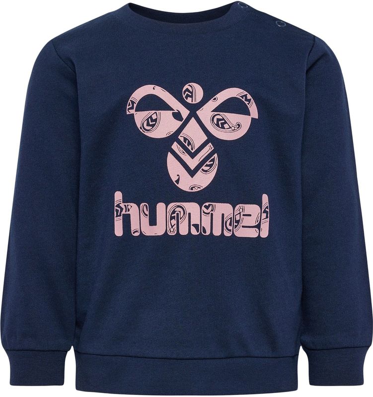 Hummel - Sweatshirt - Marine - Ronde Hals - Lange Mouw