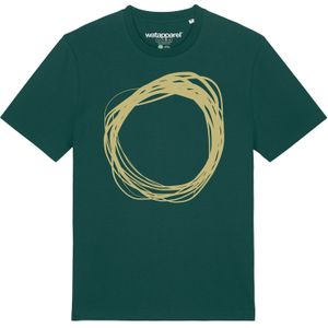 Watapparel Shirt ' Kreis '  geel / donkergroen