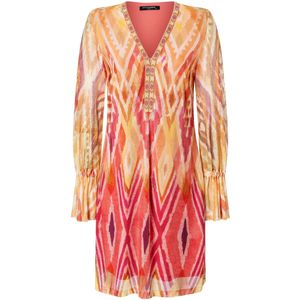 Ana Alcazar Jurk 'Zibola'  geel / perzik / rood / zwart