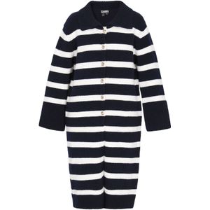 DreiMaster Maritim Gebreide mantel  marine / wit