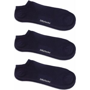 DillySocks Enkelsokken  nachtblauw / wit