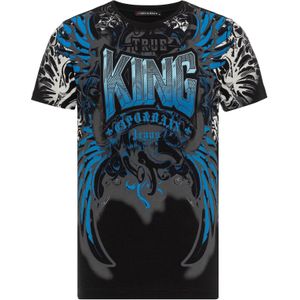 CIPO & BAXX Shirt  blauw / zwart