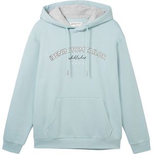 TOM TAILOR DENIM Sweatshirt  lichtblauw / grijs gemêleerd / zwart / wit