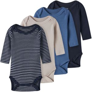 TWO SOON Rompertje/body  beige / blauw / navy / donkerblauw