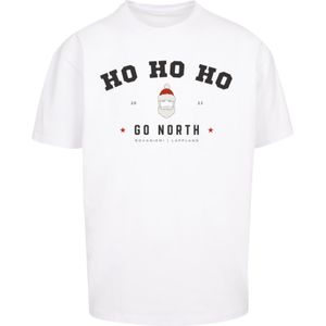 F4NT4STIC Shirt 'Ho Ho Ho Santa Claus'  rood / zwart / wit