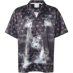 Carlo Colucci Overhemd 'Dobermann'  grijs / zwart / wit