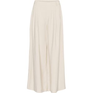 My Essential Wardrobe - CadizMW - Bandplooibroek - Crème - High Waist - Wide Leg