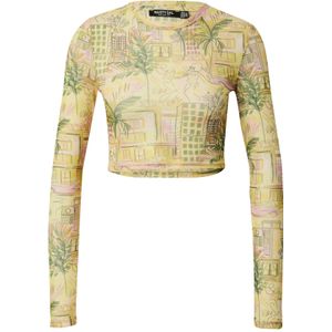 Nasty Gal Shirt  bruin / citroen / donkergroen / rosa