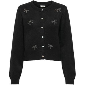 JDY - Vest - Gebreid - O-hals - Lange Mouwen - Glitterdetail