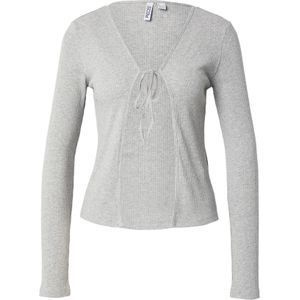 PIECES Gebreid vest 'PCKITTE'  grijs gemêleerd