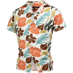 INDICODE JEANS Overhemd 'INMilky'  blauw / bruin / geel / oranje / wit