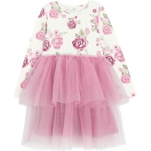 Cool Club Jurk  ecru / kaki / rosa / rosé