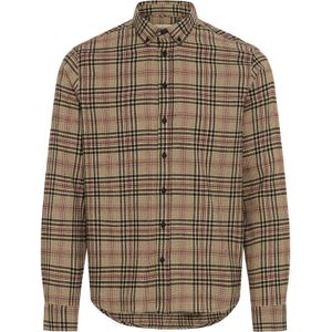 BLEND Overhemd 'BHATLAN'  camel / cranberry / zwart