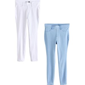 Next Jeggings  lichtblauw / wit