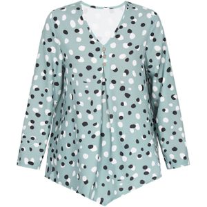 SANIKA Blouse 'Fashion Look'  mintgroen / zwart / wit