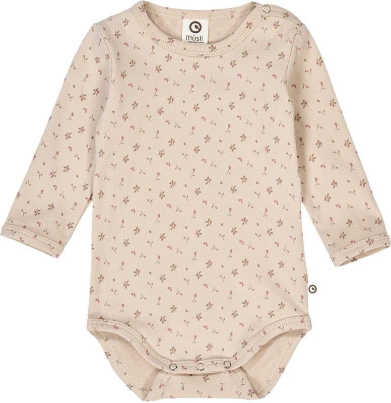 Müsli by GREEN COTTON Rompertje/body  beige / gemengde kleuren