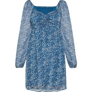 swirly Jurk  blauw / navy / lichtblauw